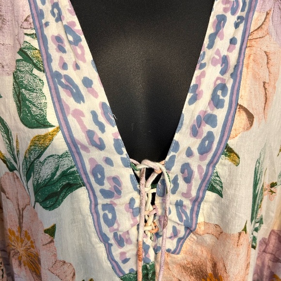 Z&L floral bathing suit coverup or dress with tassels - Picture 11 of 12
